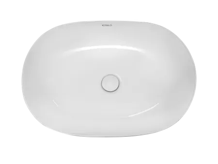 Раковина Kerald 600*415*140 мм накладная, белый 