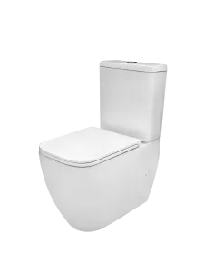 Унитаз-компакт Kerald LEO безободковый Торнадо,615*365*800мм, сиденье дюропласт, микролифт (soft close) 