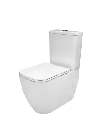 Унитаз-компакт Kerald LEO безободковый Торнадо,615*365*800мм, сиденье дюропласт, микролифт (soft close) 