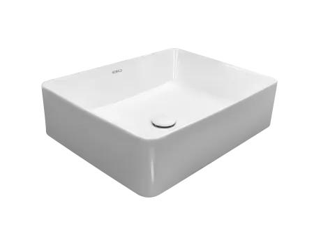 Раковина Kerald 520*410*130 мм накладная, белый 