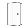 Душевое ограждениe 100*100*195 графит,6мм прозрач.стекло,профиль алюм.телескоп. (1 место)