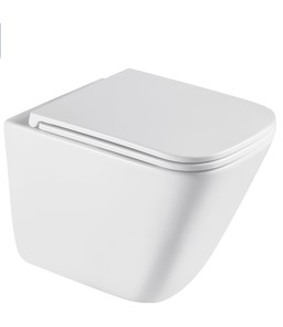 Унитаз подвесной Kerald MOON безободковый Торнадо,490*340*385мм,сиденье дюропласт, микролифт