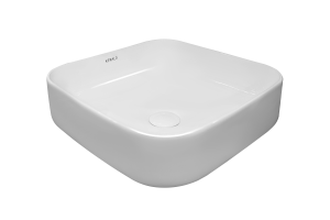 Раковина Kerald 390*390*130 мм накладная, белый