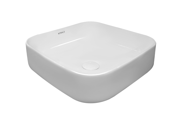 Раковина Kerald 390*390*130 мм накладная, белый