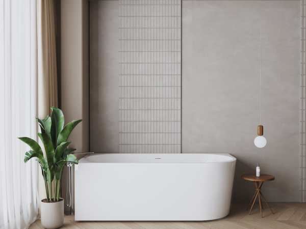 BORA R Ванна акриловая пристенная 1700*800*580, правая, белый