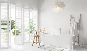 BRISE (Бриз) Ванна акриловая пристенная 1700*800*580, слив-перелив хром, белый