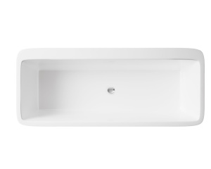 BRISE (Бриз) Ванна акриловая пристенная 1700*800*580, слив-перелив хром, белый