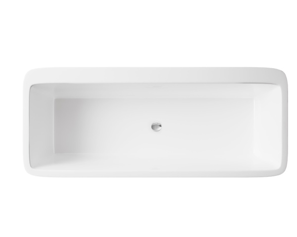 BRISE (Бриз) Ванна акриловая пристенная 1700*800*580, слив-перелив хром, белый