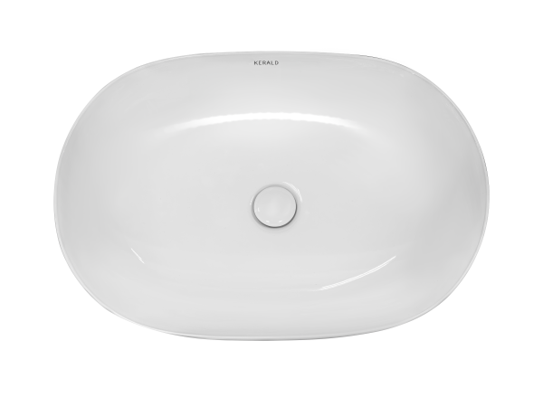 Раковина Kerald 600*415*140 мм накладная, белый 