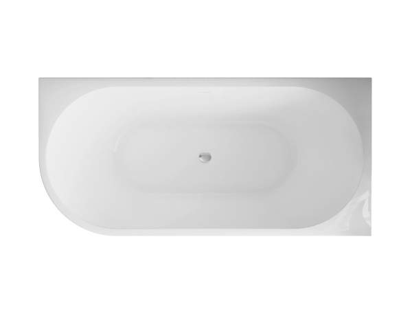 BORA L Ванна акриловая пристенная 1700*800*580, левая, белый