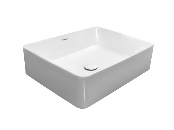 Раковина Kerald 520*410*130 мм накладная, белый 