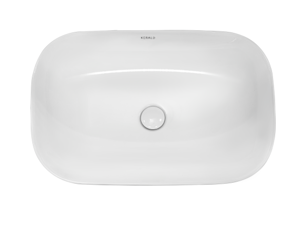 Раковина Kerald 610*400*145 мм накладная, белый 